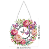 Acrylic Special Shape Peony Butterfly 5D Diamond Painting Wreath Clock