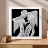 Lady Special Shape Partial Drill Dimond Art Paintings with Plastic Frame 17x17cm