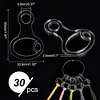 (US Local)40Pcs Acrylic Cross Stitch Threading Board Floss Bobbins for Cross Cotton (1)