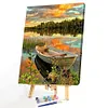 Boat Grove - Paint by Numbers Acrylic Painting 40x50cm