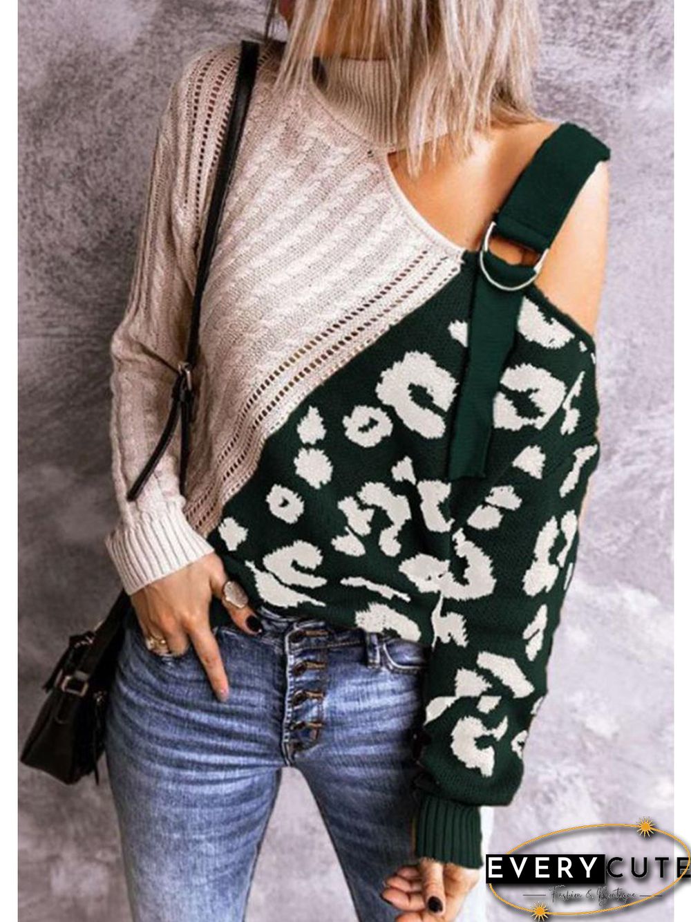 Casual Wear Mandarin Collar Sweater P10676