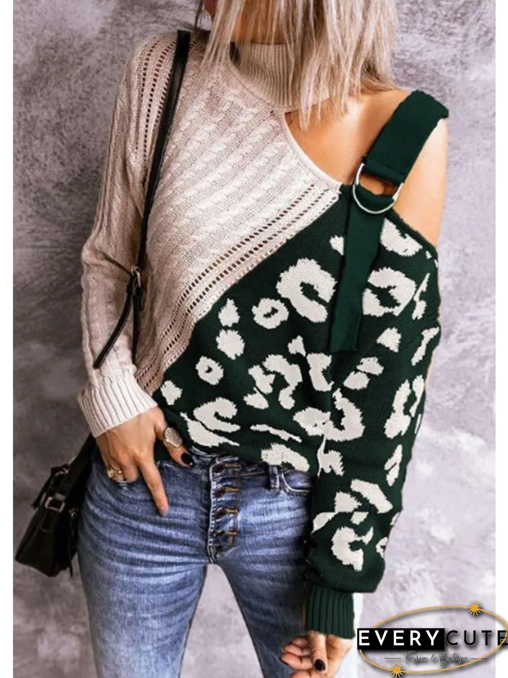 Casual Wear Mandarin Collar Sweater P10676