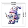 (Small Size)Gnome Goes To Toilet - 18CT Stamped Cross Stitch - 25*25cm