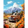 Diamond Painting-DIY Full Round Drill Mountain Car