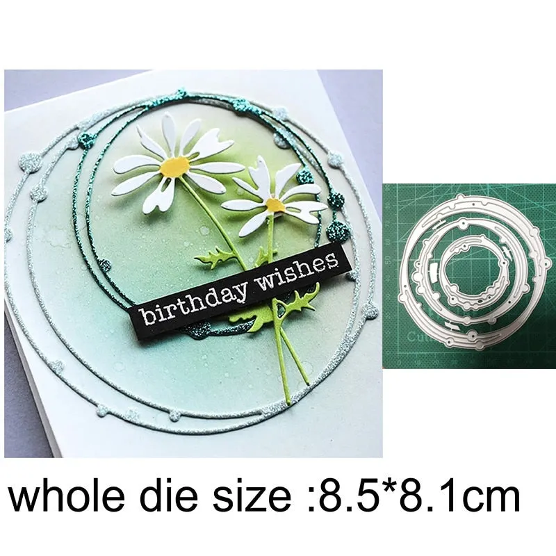 Customized Dies Christmas Wreath Heart Border Metal Cutting Dies Scrapbooking Dies For DIY Craft Paper Card Making Stencils Dies