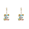 (US Local)PET Double Sided Special Shaped Easter Alphabet DIY Diamond Painting Keychain