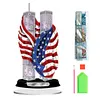 (US Local) America Twin Tower DIY Diamond Painting Desktop Ornaments Kit Home Decor