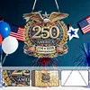 250th Anniversary of US Eagle DIY Acrylic Diamond Painting Hanging Kit Special Shape Crystal Rhinestone Art Pendants Single Side Drill for Adults Gift Home Wall Or Window Decor