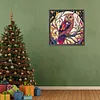 >SALE<5D DIY Full Round Drill Diamond Painting Stained Glass Owl Home Decor 30x30cm
