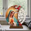 Wooden Special Shaped DIY Diamond Painting Moon Perpetual Calendar Decor Kits