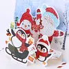(US Local)6PCS DIY Diamond Art Greeting Cards Xmas Designs for Festivals and Celebrations