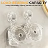 No-Drill Bathroom Suction Storage Box Reusable Multi Functional Suction Cup Shelf Detachable Transparent Storage Hanging Basket for Shampoo Conditioner Soap