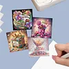 12pcs Diamond Painting Birthday Greeting Card Set with Envelope Daily Wishing Cards for Birthdays Thanksgiving & Special Occasion