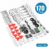 170pcs Fishing Accessories Kit Including Box Hooks Swivels Sinkers Gifts for Men