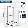 [US Local Warehouse] Mobile Freestanding Vertical Bike Rack with Locking Casters & 6 Hooks Bicycle Storage Vertical Bike Storage Stand Holds Up To 5 Bikes Height Adjustable for Garage Basement & Home