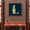 Diamond Painting -DIY Round Drill Sunflower Letter L