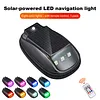 Solar-Power Car Roof Light with RC Punch-Free Universal Signal Mouse Lamp RGB Solar Powered Strobe Pilot Light for Pickup Trucks SUV Motorcycles