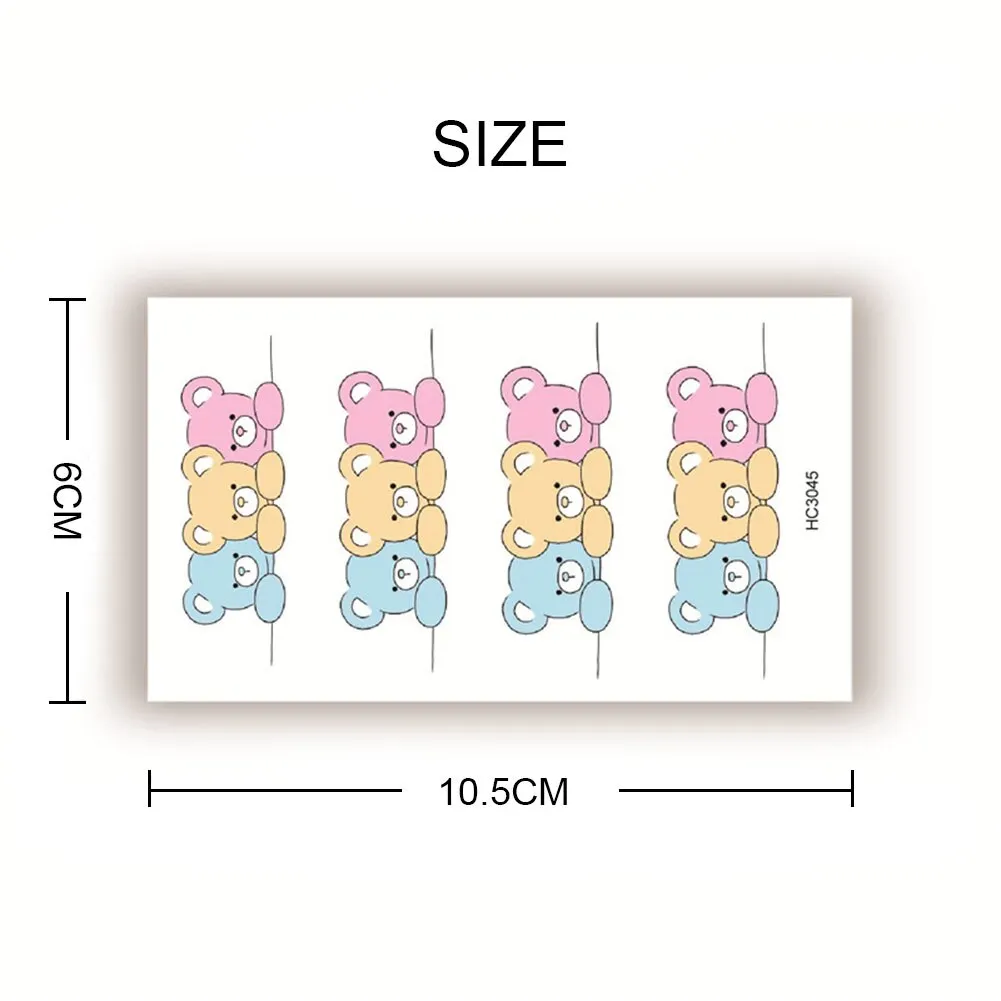 2pcs Geometric Planet Fashion Temporary Tattoo Sticker Cute Rainbow Rabbit Cat Colorful Arm Body Art Large Fake Tattoo Sticker