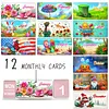 DIY Calendar Diamond Painting Calendar Kit Diamond Art Paper Desk Calendar Kit