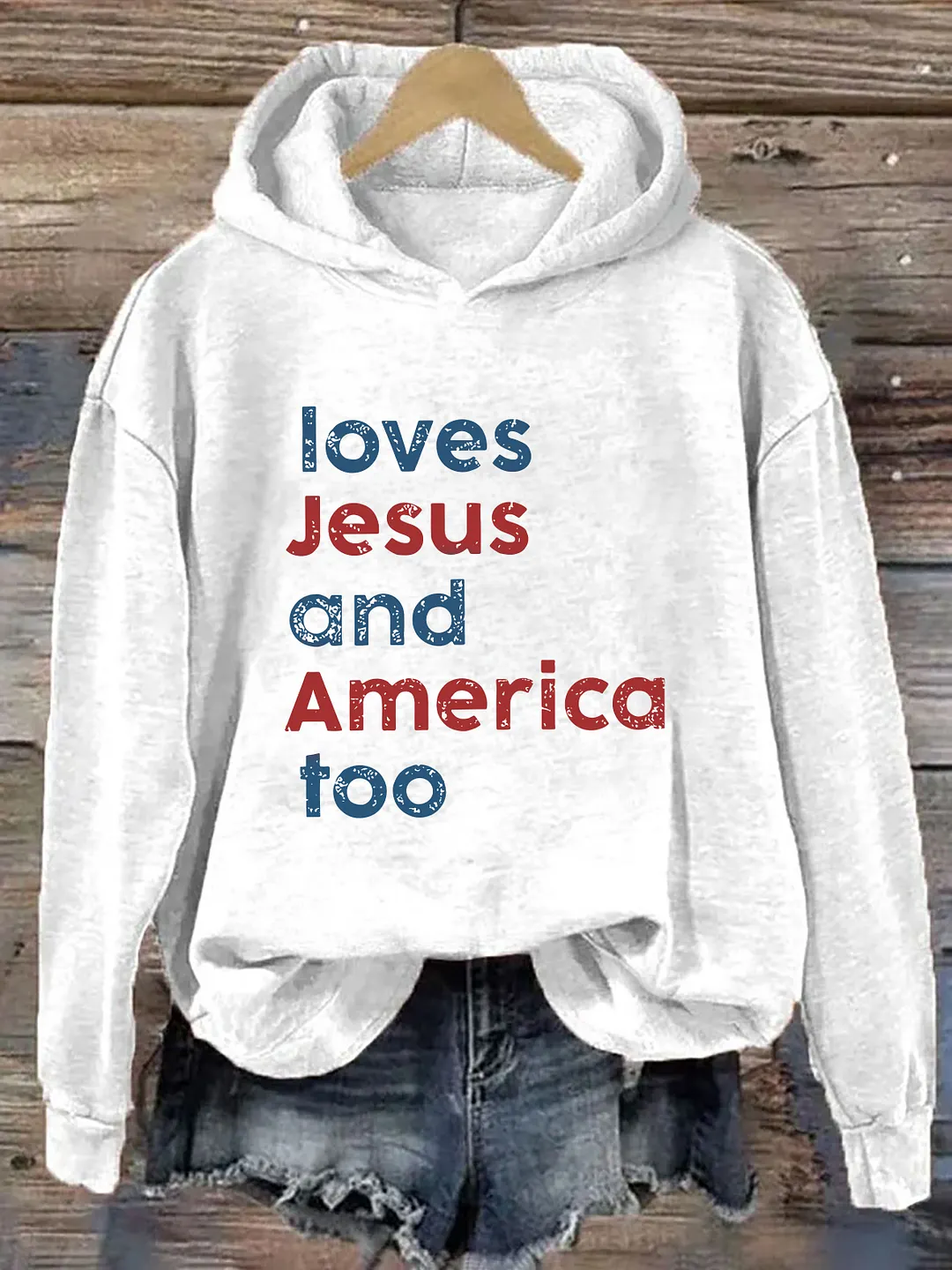 Loves Jesus And America Too Hoodie