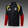 2025 Germany Long Zipped Jacket Black Football Shirt 1:1 Thai Quality