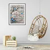 (US Local) Butterfly Letter 5D DIY Full Big Size Diamond Painting DIY Pictures Kits Full Drill Home Art40x50cm