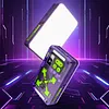 RB-V12 360&deg; Full Color RGB Magnetic LED Fill Light with App Control, 26 Lighting Scenes, USB Type-C PD/QC Fast Charging Port, Cyberpunk Mini Portrait Handheld Selfie Video Creative Lighting