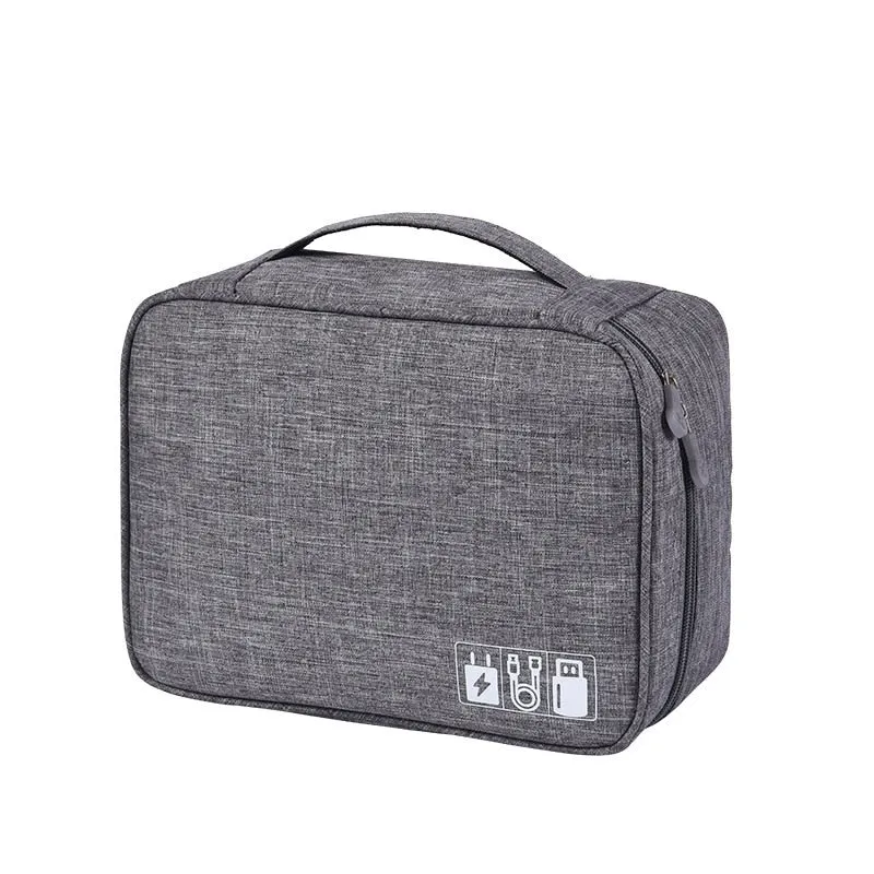 Home Portable Cable Digital Storage Bags Organizer USB Gadgets Wires Charger Power Battery Zipper Cosmetic Bag Case