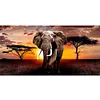 Elephant Landscape -Full Round Diamond Painting(80*40cm)
