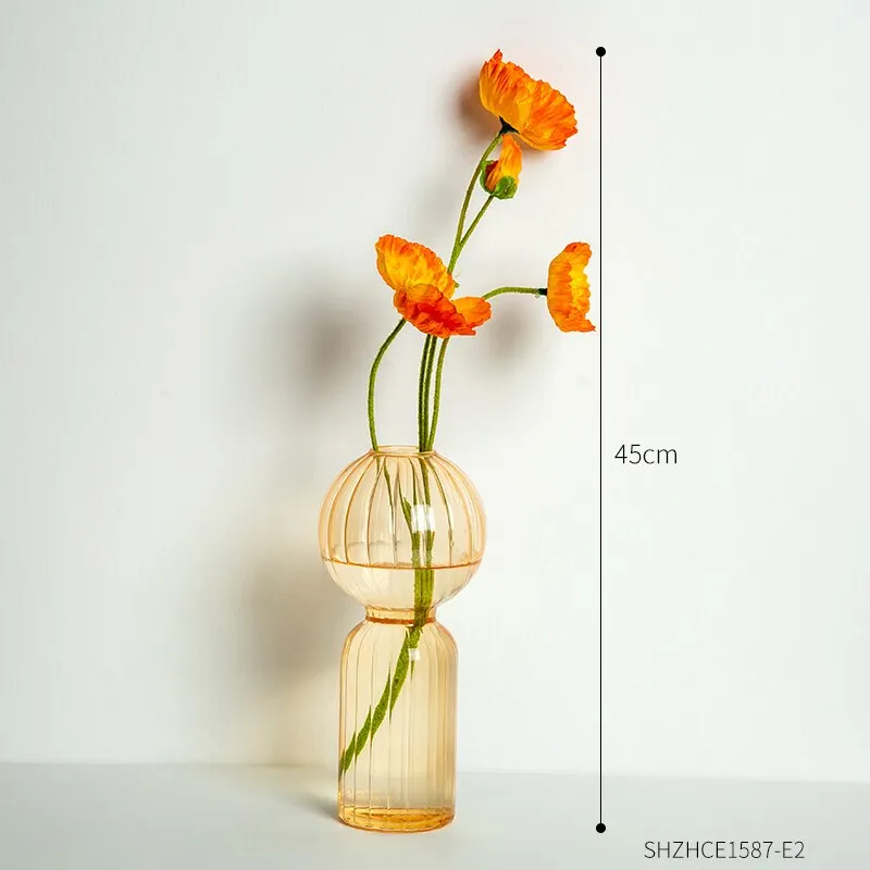 INS Creative Colorful Special-shaped Glass Vases for Decoration Table Decoration Living Room Nordic Home Decoration Flower Vases