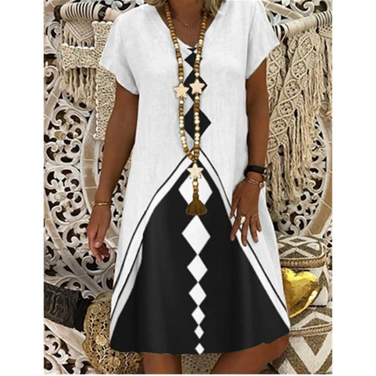 Women Plus Sizes Loose Summer Vintage Floral Ruffles Befree Boho Casual Party Dresses