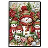(US Local)50-Page A5 Snowman Diamond Painting Notebook for Adult Holiday Birthday Gift