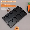 8-Hole Egg Burger Machine Reusable Meat Fryer Plate Bread Mold Pan for Gas Oven