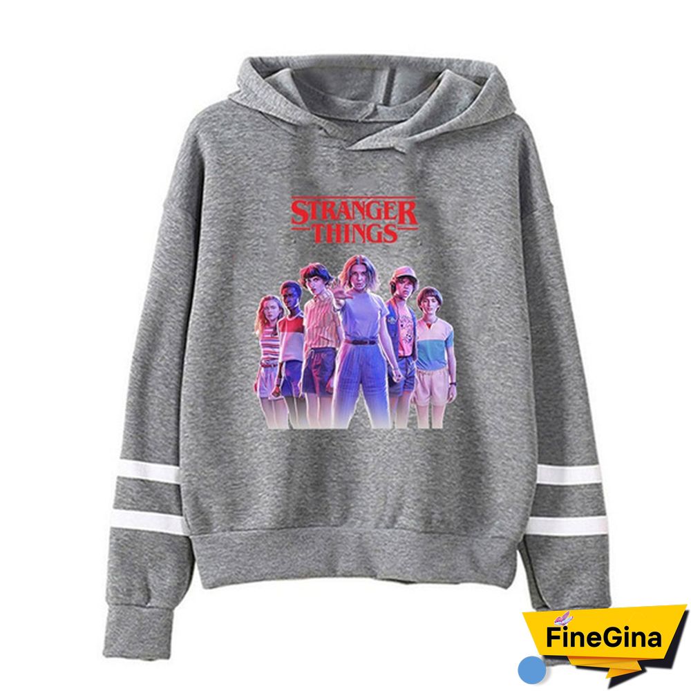 Stranger Things Printed Hoodies Unisex Hooded Sweatshirts Cozy Tops Pullovers