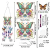 DIY Diamond Painting Double Sided 3D Wind Chime Flower Butterfly Pendant Hanging Kits