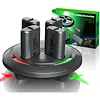 Noiposi Battery Charger with Xbox Rechargeable Battery Pack for Xbox One and Xbox Series X|S Controller, 4 Pack 1500 mAh Xbox One Controller Battery Packs and Charger for Xbox 1/S/X/Elite Remotes