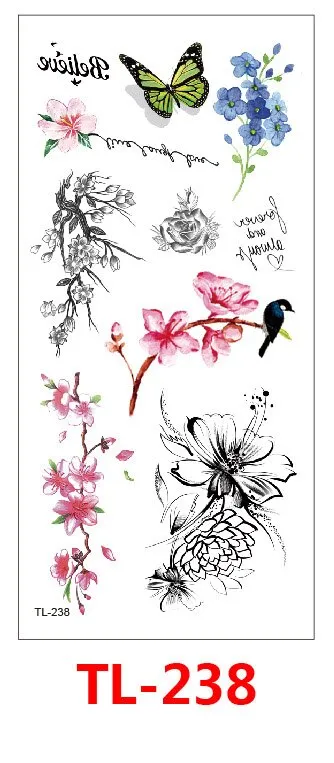 Waterproof Temporary Tattoo Sticker Mermaids Animals Flowers Designs Tattoos Body Art Arm Fake Tatoo Women Men