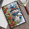 (US Local)50-Page A5 Snowman Diamond Painting Notebook for Adult Holiday Birthday Gift