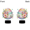 Acrylic Double Sided Flower Egg Diamond Painting LED Night Light for Easter