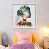 Silhouette Wedding Girl - 11CT Stamped Cross Stitch - 40*40cm