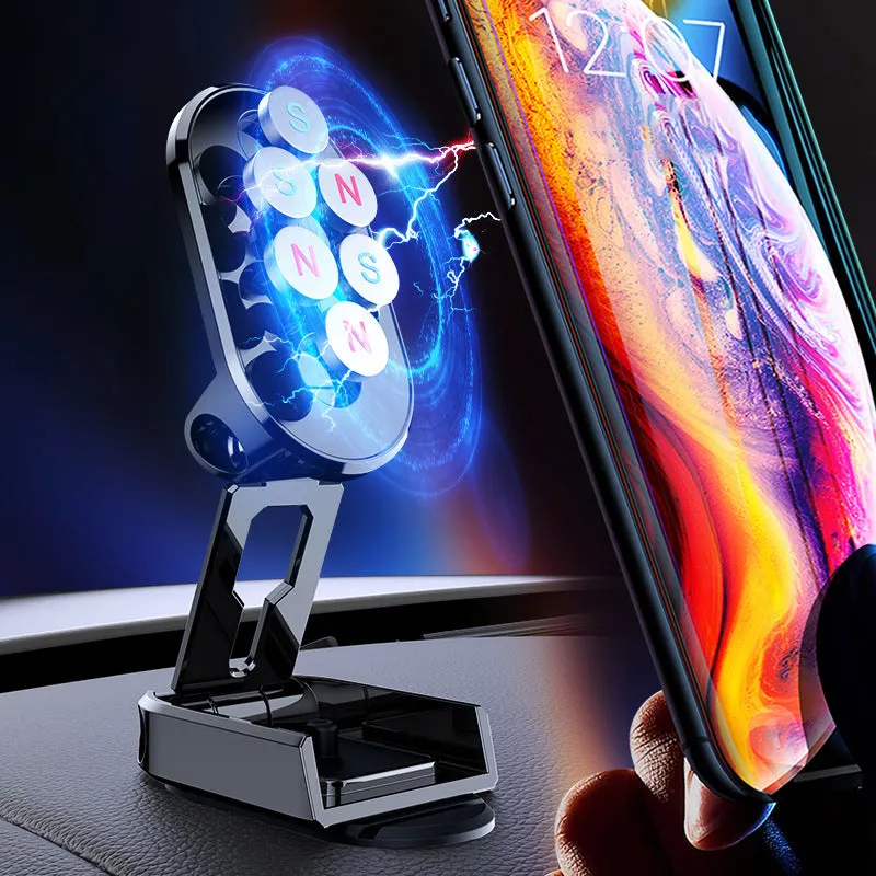 Car magnetic mobile phone navigation bracket 