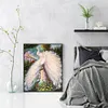 >SALE<5D Diamond Painting White Peacock Full Square Drill Wall Rhinestone DIY Art