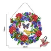 DIY Diamond Painting Hanging Wreath Kit Home Door Decor(Include Chain and Lamp Belt)
