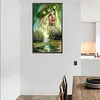 (US Local)Beauty 5D DIY Full Drill Round Big Size Diamond Painting Kit for Home Wall Decor 40x70cm 