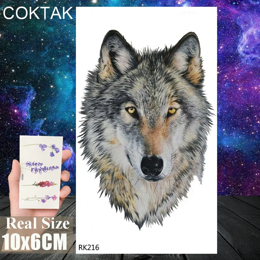 Geometry Pine Tree Temporary Tattoos Sticker Black Mountain Moon Water Transfer Tattoo For Men Body Art Washable Beauty Tatoos