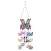 DIY Diamond Painting Double Sided 3D Wind Chime Flower Butterfly Pendant Hanging Kits