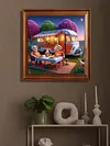 (US Local)Paint By Numbers Kit On Canvas DIY Oil Art Vacation Picture Home Decor40x40cm