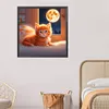Full Moon Kitten-Paint by Numbers Acrylic Painting 40*40CM