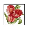 Flower Of Happiness - 2 strands 14CT Stamped Cross Stitch  17*17cm(Brand)