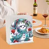 Acrylic Winter Snowman Diamond Painting Paper Towel Napkin Holder for Art Crafts
